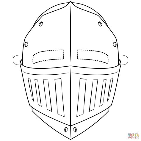 free printable knight helmet template